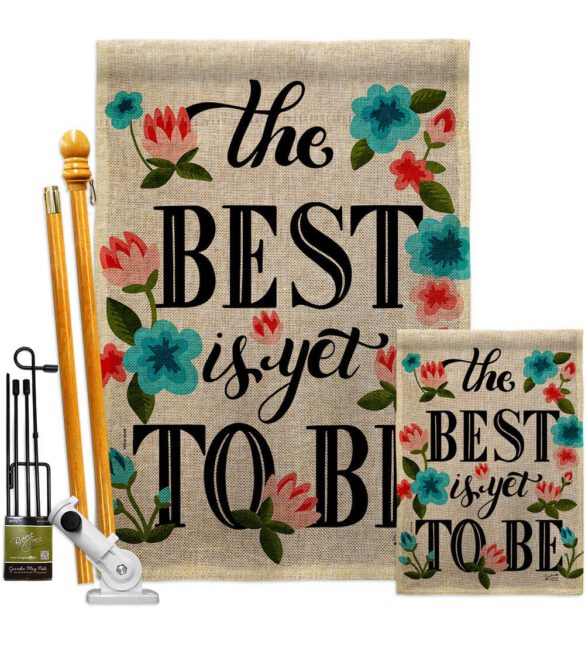 Best is Yet - Expression Inspirational Vertical Impressions Decorative Flags HG137459 Made In USA - Image 16