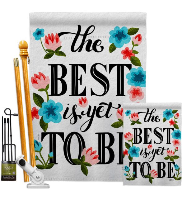 Best is Yet - Expression Inspirational Vertical Impressions Decorative Flags HG137459 Made In USA - Image 6