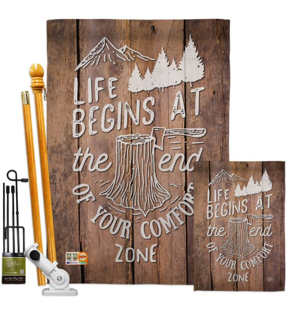 End of your Comfort Zone - Expression Inspirational Vertical Impressions Decorative Flags HG191100 Made In USA - Image 6