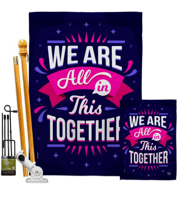All In This - Expression Inspirational Vertical Impressions Decorative Flags HG192248 Made In USA - Image 7