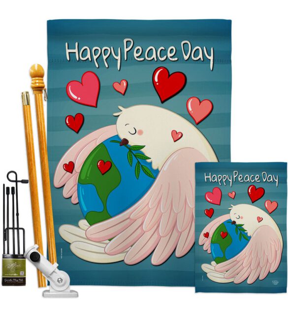 Happy Peace Day - Expression Inspirational Vertical Impressions Decorative Flags HG192420 Made In USA - Image 6