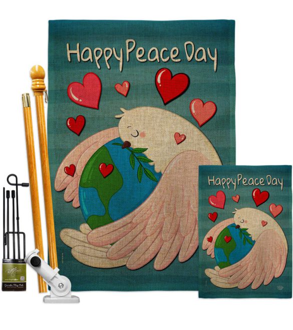 Happy Peace Day - Expression Inspirational Vertical Impressions Decorative Flags HG192420 Made In USA - Image 16