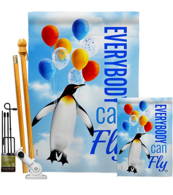 Everybody Can Fly - Expression Inspirational Vertical Impressions Decorative Flags HG192613 Made In USA - Image 6
