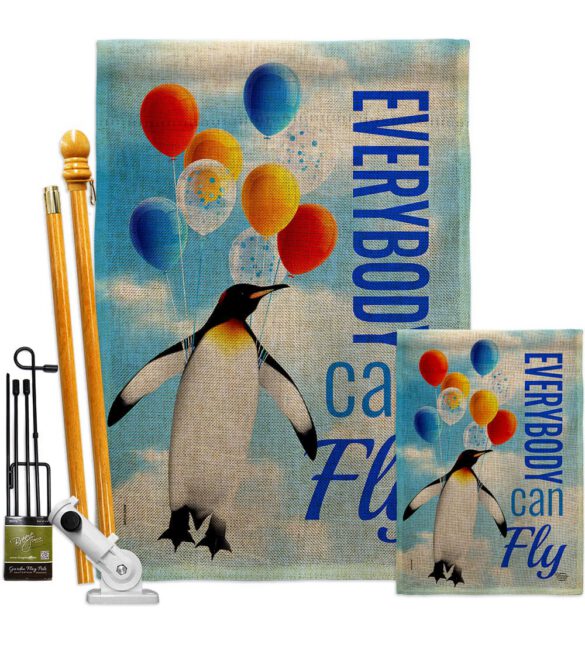 Everybody Can Fly - Expression Inspirational Vertical Impressions Decorative Flags HG192613 Made In USA - Image 16
