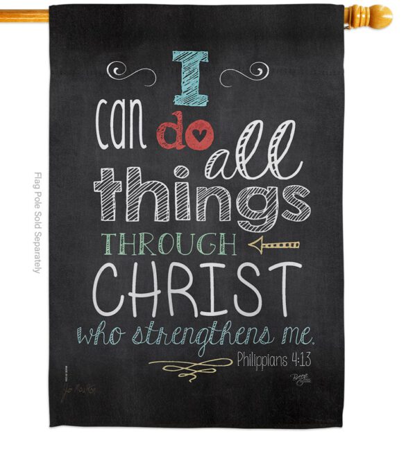 All Things Through Christ - Impressions Decorative Garden Flag G165119-BO - Image 3