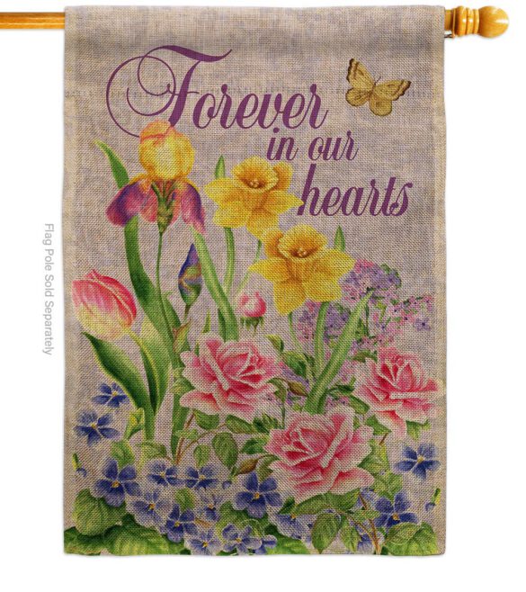 Forever In Our Heart - Expression Inspirational Vertical Impressions Decorative Flags HG115165 Made In USA - Image 12
