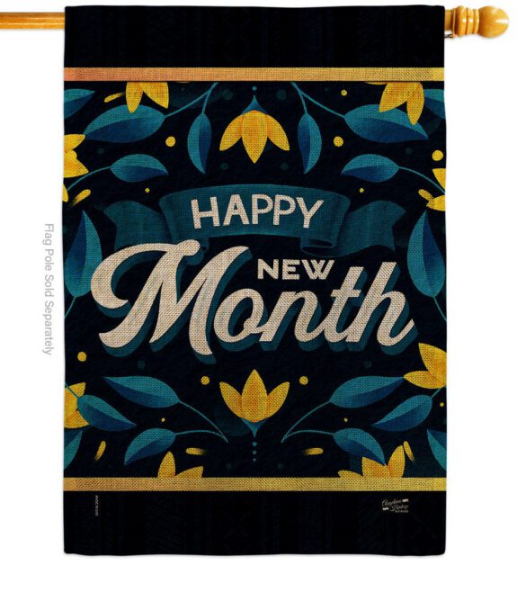 Happy New Month - Expression Inspirational Vertical Impressions Decorative Flags HG137461 Made In USA - Image 12