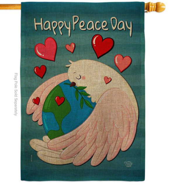 Happy Peace Day - Expression Inspirational Vertical Impressions Decorative Flags HG192420 Made In USA - Image 12