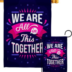 All In This - Expression Inspirational Vertical Impressions Decorative Flags HG192248 Made In USA