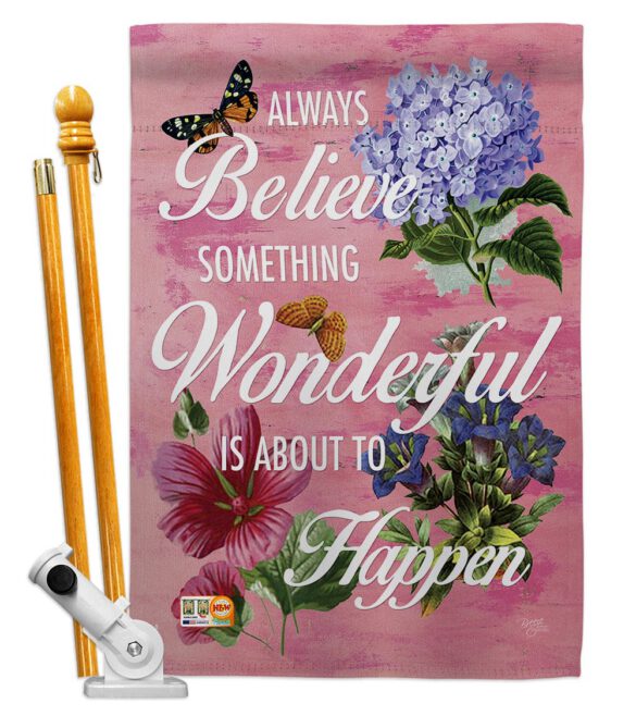 Always Believe - Expression Inspirational Vertical Impressions Decorative Flags HG115109 Made In USA - Image 6