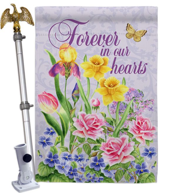 Forever In Our Heart - Expression Inspirational Vertical Impressions Decorative Flags HG115165 Made In USA - Image 9