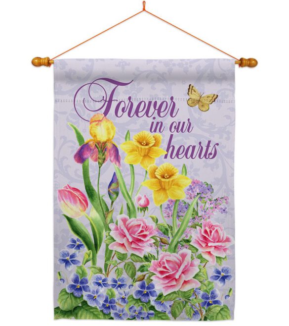 Forever In Our Heart - Expression Inspirational Vertical Impressions Decorative Flags HG115165 Made In USA - Image 10