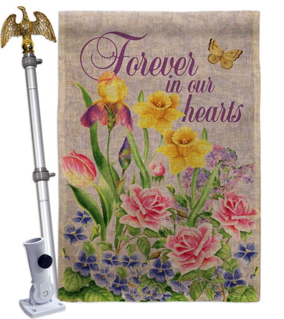 Forever In Our Heart - Expression Inspirational Vertical Impressions Decorative Flags HG115165 Made In USA - Image 19
