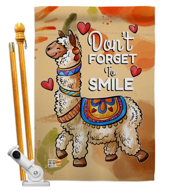 Don't Forget to Smile - Expression Inspirational Vertical Impressions Decorative Flags HG137092 Made In USA - Image 5
