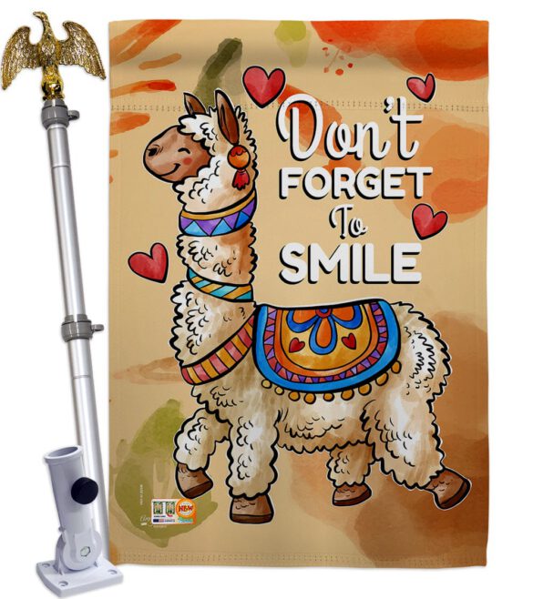 Don't Forget to Smile - Expression Inspirational Vertical Impressions Decorative Flags HG137092 Made In USA - Image 13
