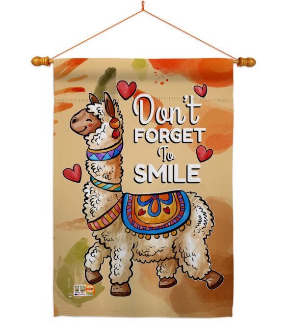 Don't Forget to Smile - Expression Inspirational Vertical Impressions Decorative Flags HG137092 Made In USA - Image 14