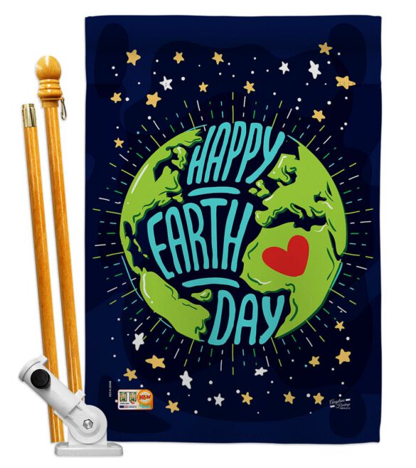 Happy Earth Day - Expression Inspirational Vertical Impressions Decorative Flags HG137176 Made In USA - Image 5