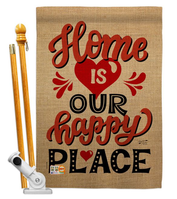 Home is Happy Place - Expression Inspirational Vertical Impressions Decorative Flags HG137200 Printed In USA - Image 5