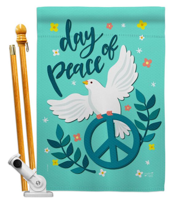 Day of Peace - Expression Inspirational Vertical Impressions Decorative Flags HG137349 Made In USA - Image 5