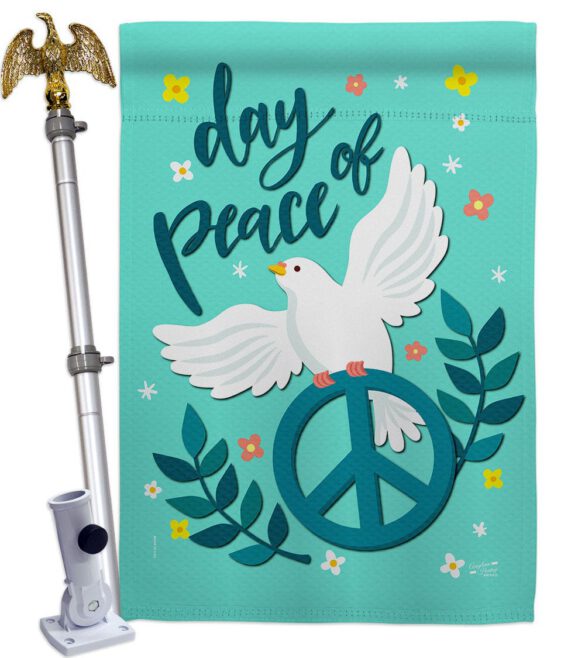 Day of Peace - Expression Inspirational Vertical Impressions Decorative Flags HG137349 Made In USA - Image 9