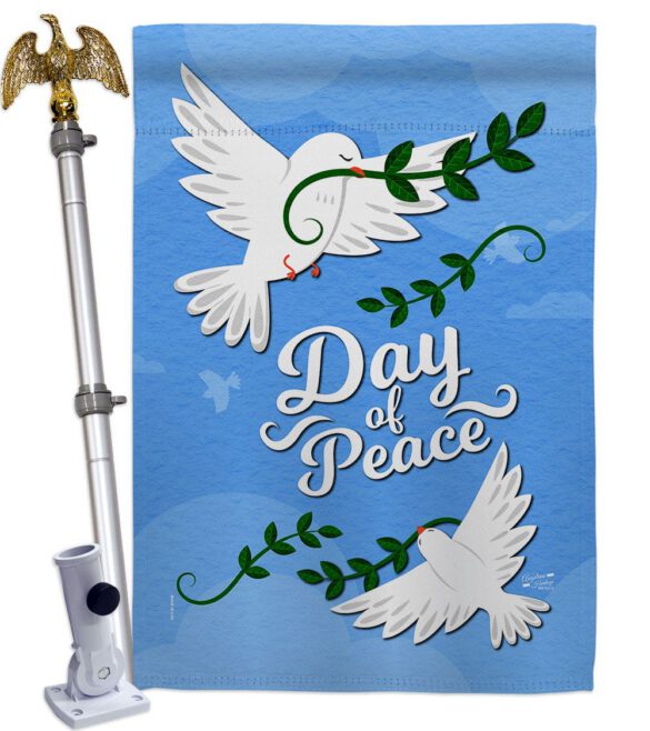 Day of Peace - Expression Inspirational Vertical Impressions Decorative Flags HG137400 Made In USA - Image 9