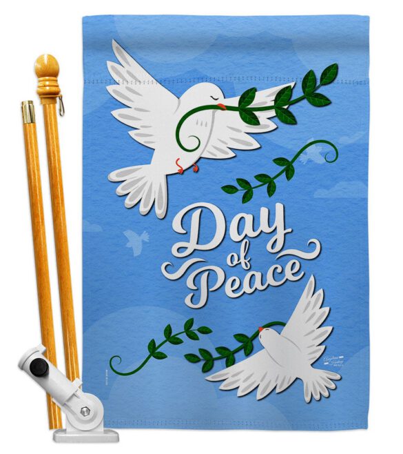 Day of Peace - Expression Inspirational Vertical Impressions Decorative Flags HG137400 Made In USA - Image 5