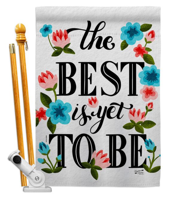 Best is Yet - Expression Inspirational Vertical Impressions Decorative Flags HG137459 Made In USA - Image 5