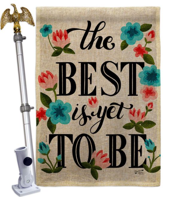 Best is Yet - Expression Inspirational Vertical Impressions Decorative Flags HG137459 Made In USA - Image 19