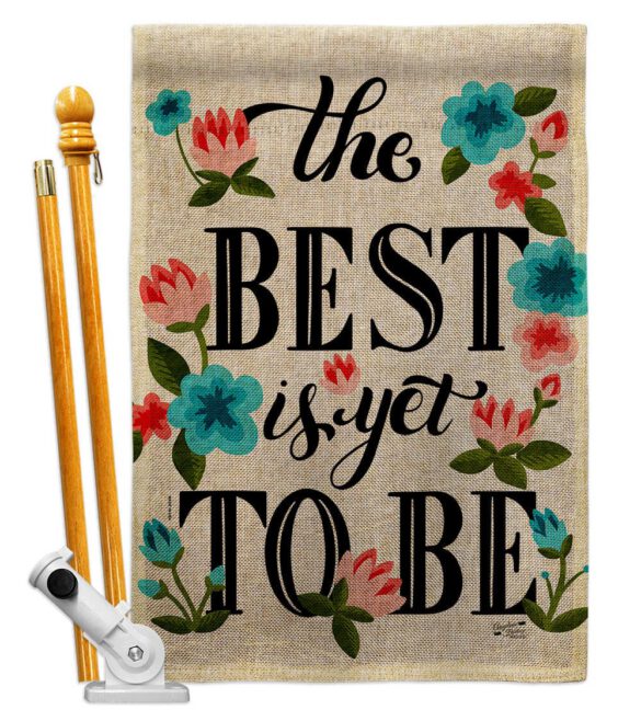 Best is Yet - Expression Inspirational Vertical Impressions Decorative Flags HG137459 Made In USA - Image 15