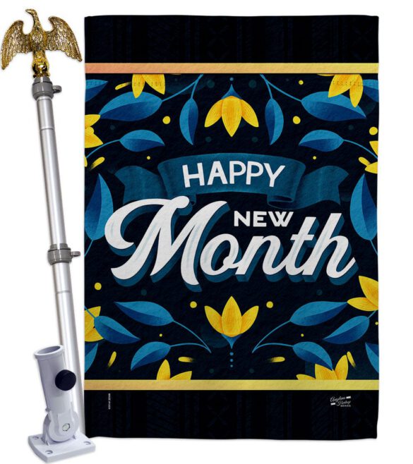 Happy New Month - Expression Inspirational Vertical Impressions Decorative Flags HG137461 Made In USA - Image 9