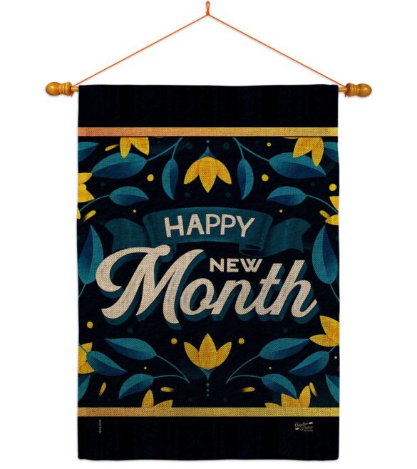 Happy New Month - Expression Inspirational Vertical Impressions Decorative Flags HG137461 Made In USA - Image 20