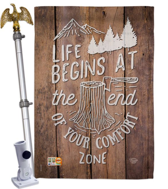 End of your Comfort Zone - Expression Inspirational Vertical Impressions Decorative Flags HG191100 Made In USA - Image 13