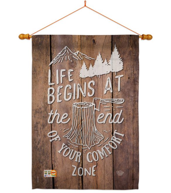 End of your Comfort Zone - Expression Inspirational Vertical Impressions Decorative Flags HG191100 Made In USA - Image 14