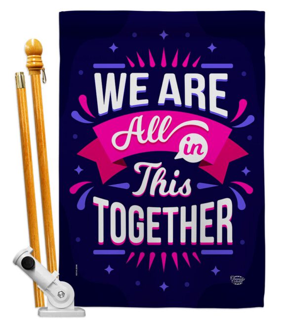 All In This - Expression Inspirational Vertical Impressions Decorative Flags HG192248 Made In USA - Image 6