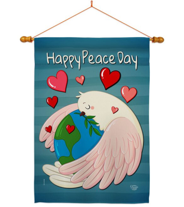 Happy Peace Day - Expression Inspirational Vertical Impressions Decorative Flags HG192420 Made In USA - Image 10
