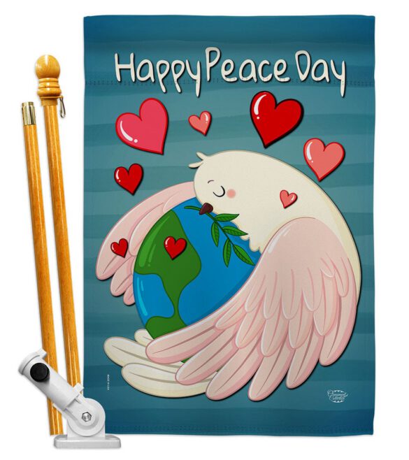 Happy Peace Day - Expression Inspirational Vertical Impressions Decorative Flags HG192420 Made In USA - Image 5