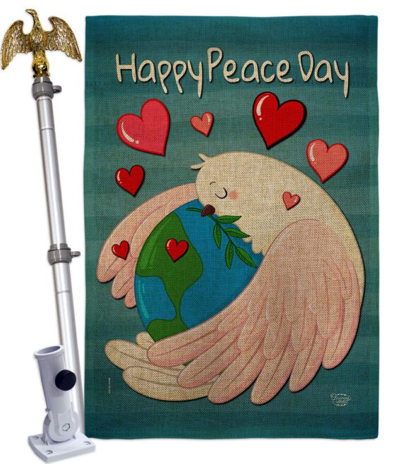 Happy Peace Day - Expression Inspirational Vertical Impressions Decorative Flags HG192420 Made In USA - Image 19