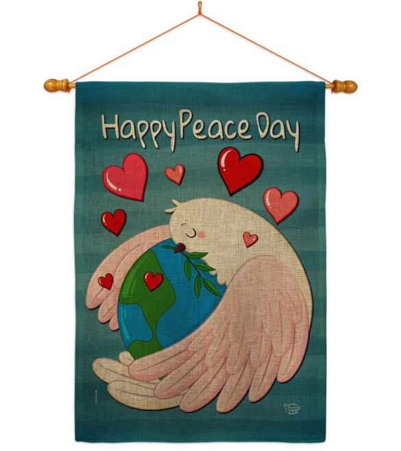 Happy Peace Day - Expression Inspirational Vertical Impressions Decorative Flags HG192420 Made In USA - Image 20