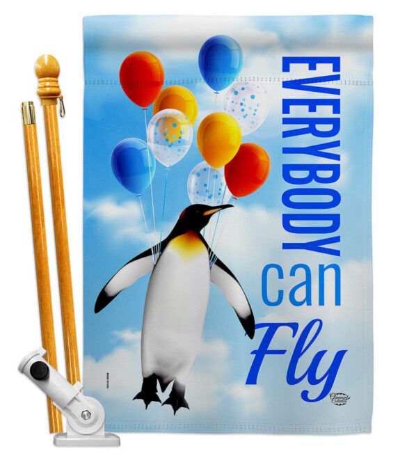 Everybody Can Fly - Expression Inspirational Vertical Impressions Decorative Flags HG192613 Made In USA - Image 5
