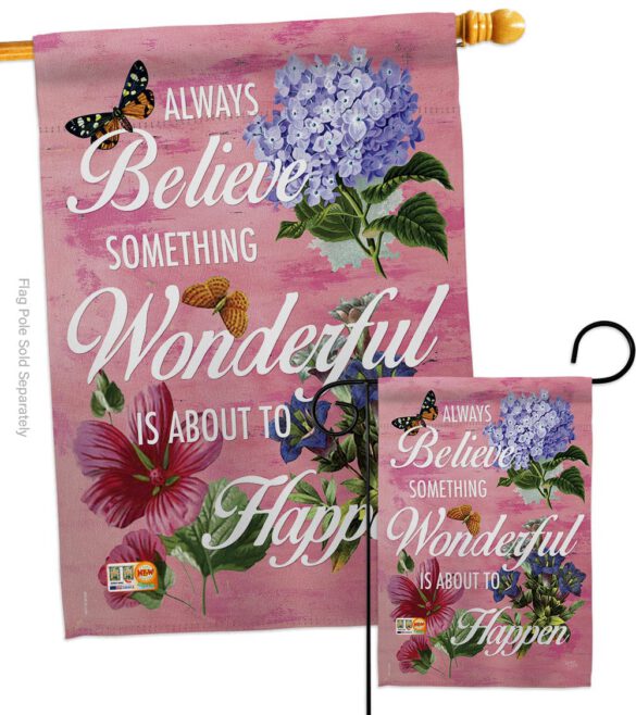 Always Believe - Expression Inspirational Vertical Impressions Decorative Flags HG115109 Made In USA - Image 4