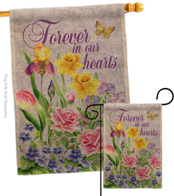 Forever In Our Heart - Expression Inspirational Vertical Impressions Decorative Flags HG115165 Made In USA - Image 13