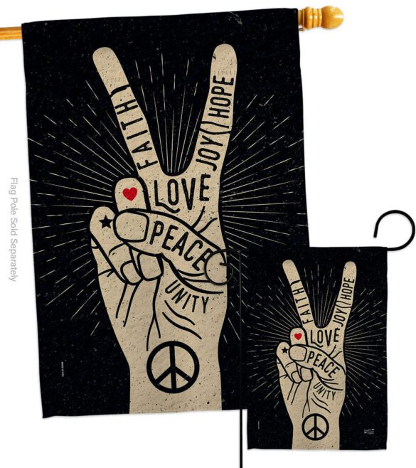 Faith Love Joy - Expression Inspirational Vertical Impressions Decorative Flags HG137415 Made In USA - Image 3