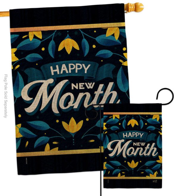 Happy New Month - Expression Inspirational Vertical Impressions Decorative Flags HG137461 Made In USA - Image 13