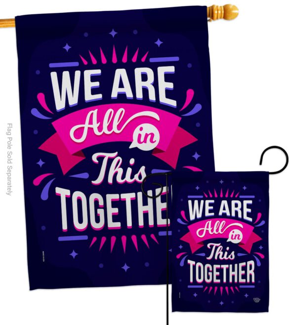 All In This - Expression Inspirational Vertical Impressions Decorative Flags HG192248 Made In USA - Image 4