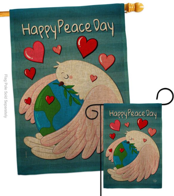 Happy Peace Day - Expression Inspirational Vertical Impressions Decorative Flags HG192420 Made In USA - Image 13