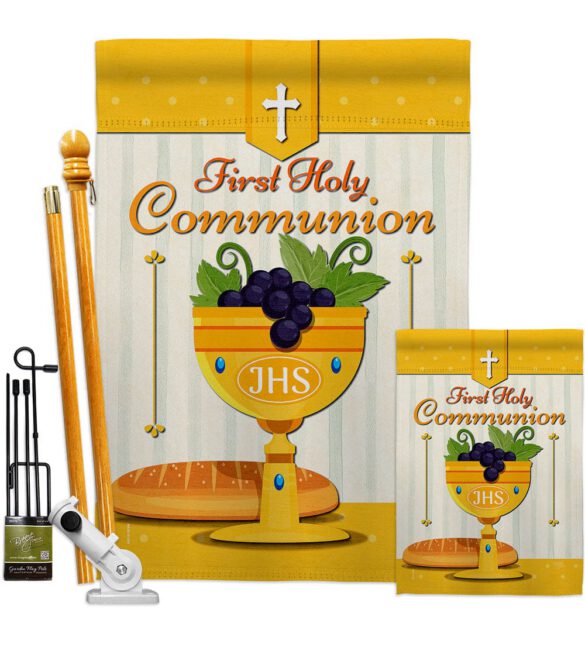 Holy Communion - Faith Religious Inspirational Vertical Impressions Decorative Flags HG120062 Made In USA - Image 6