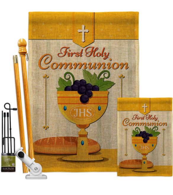 Holy Communion - Faith Religious Inspirational Vertical Impressions Decorative Flags HG120062 Made In USA - Image 27