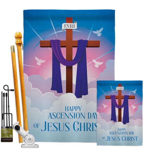 Happy Asgension - Faith Religious Inspirational Vertical Impressions Decorative Flags HG130429 Made In USA - Image 6