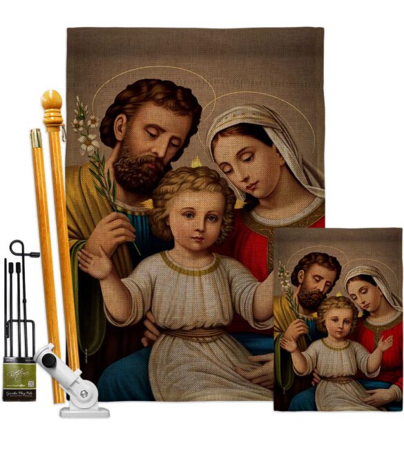 Holy Family - Faith Religious Inspirational Vertical Impressions Decorative Flags HG190085 Made In USA - Image 27