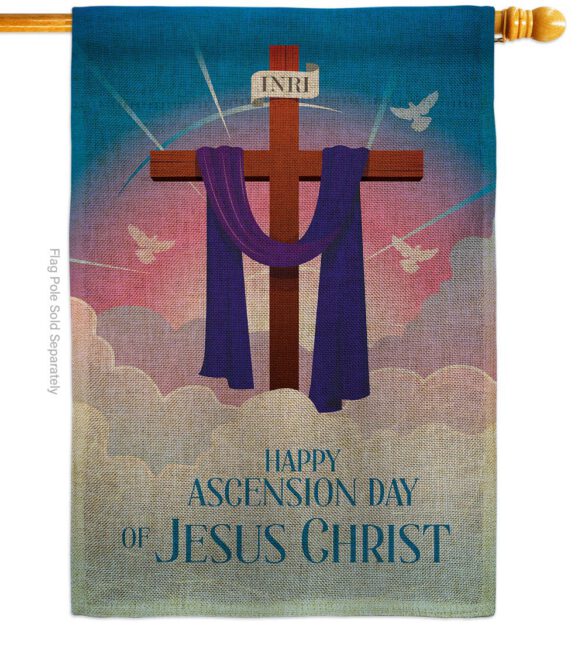 Happy Asgension - Faith Religious Inspirational Vertical Impressions Decorative Flags HG130429 Made In USA - Image 23